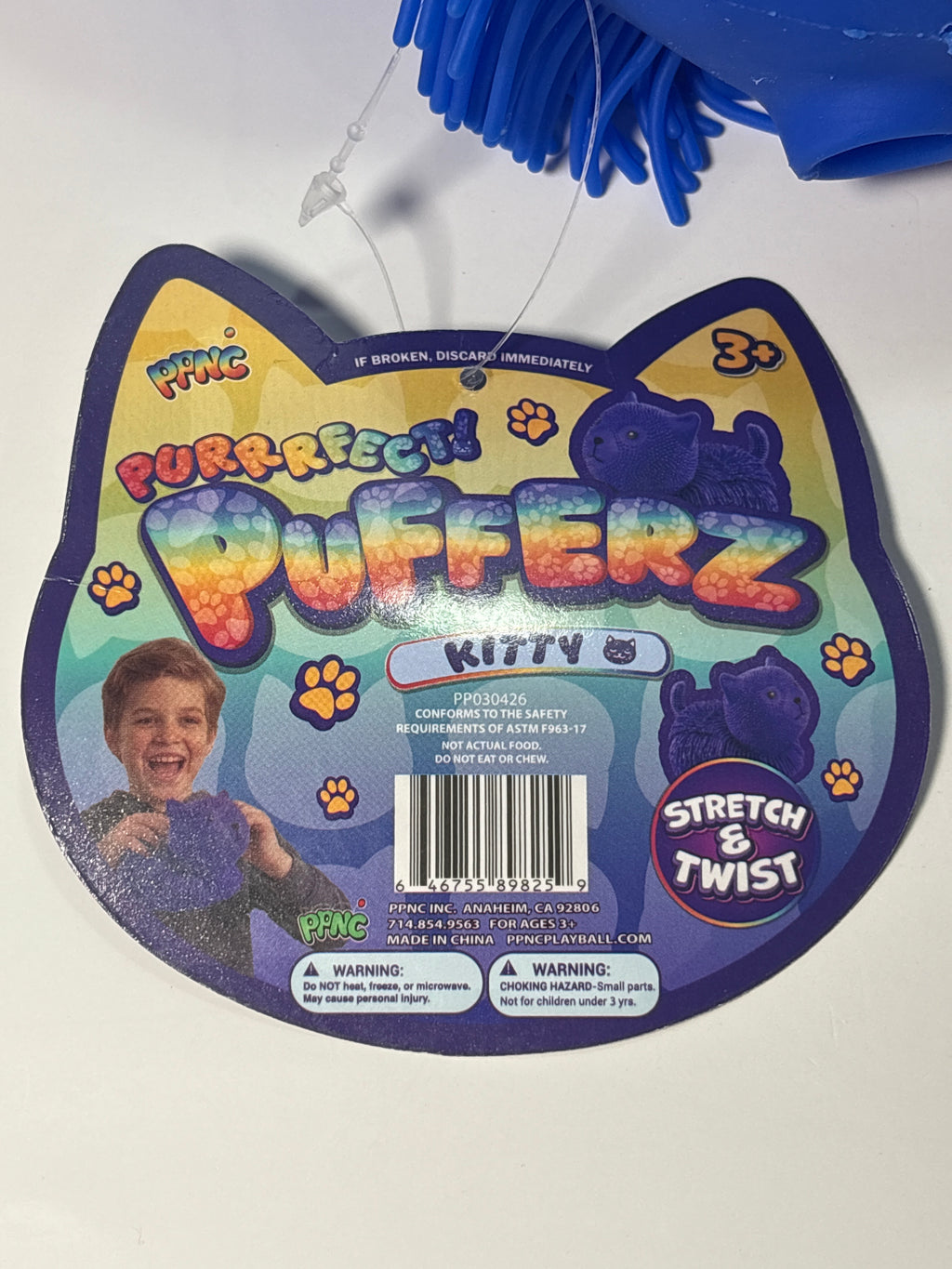 PPNC Purrfect Pufferz Kitty Squishy Sensory Fidget Toy | Stretch & Twist Cat