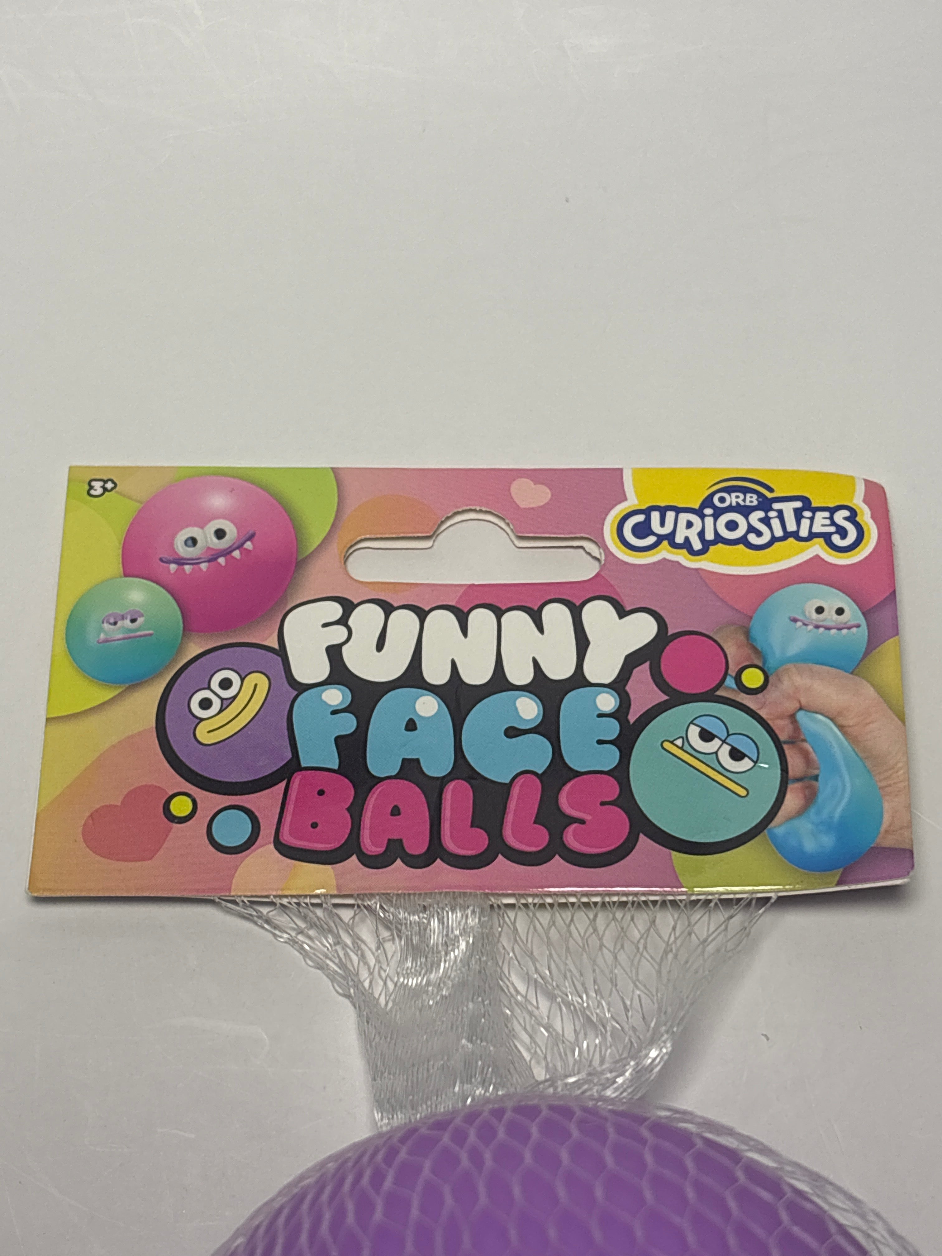 ORB Curiosities Funny Face Balls Squishy Stress Ball – Assorted Colors