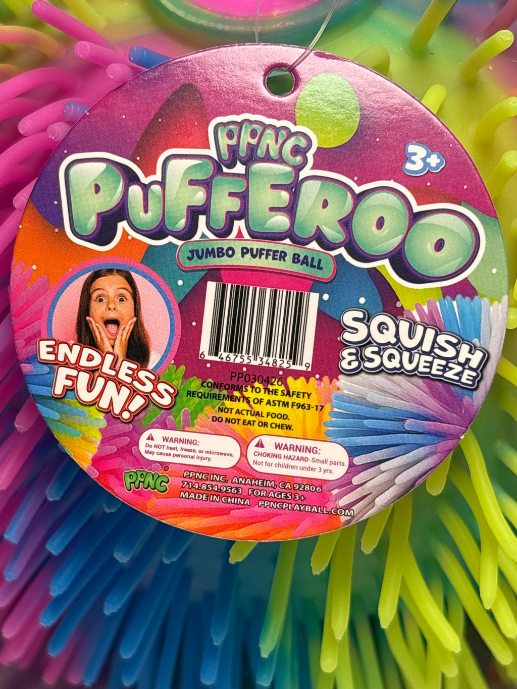 PPNC Jumbo Puffer Ball | Giant Squishy Sensory Stress Toy – Random Color