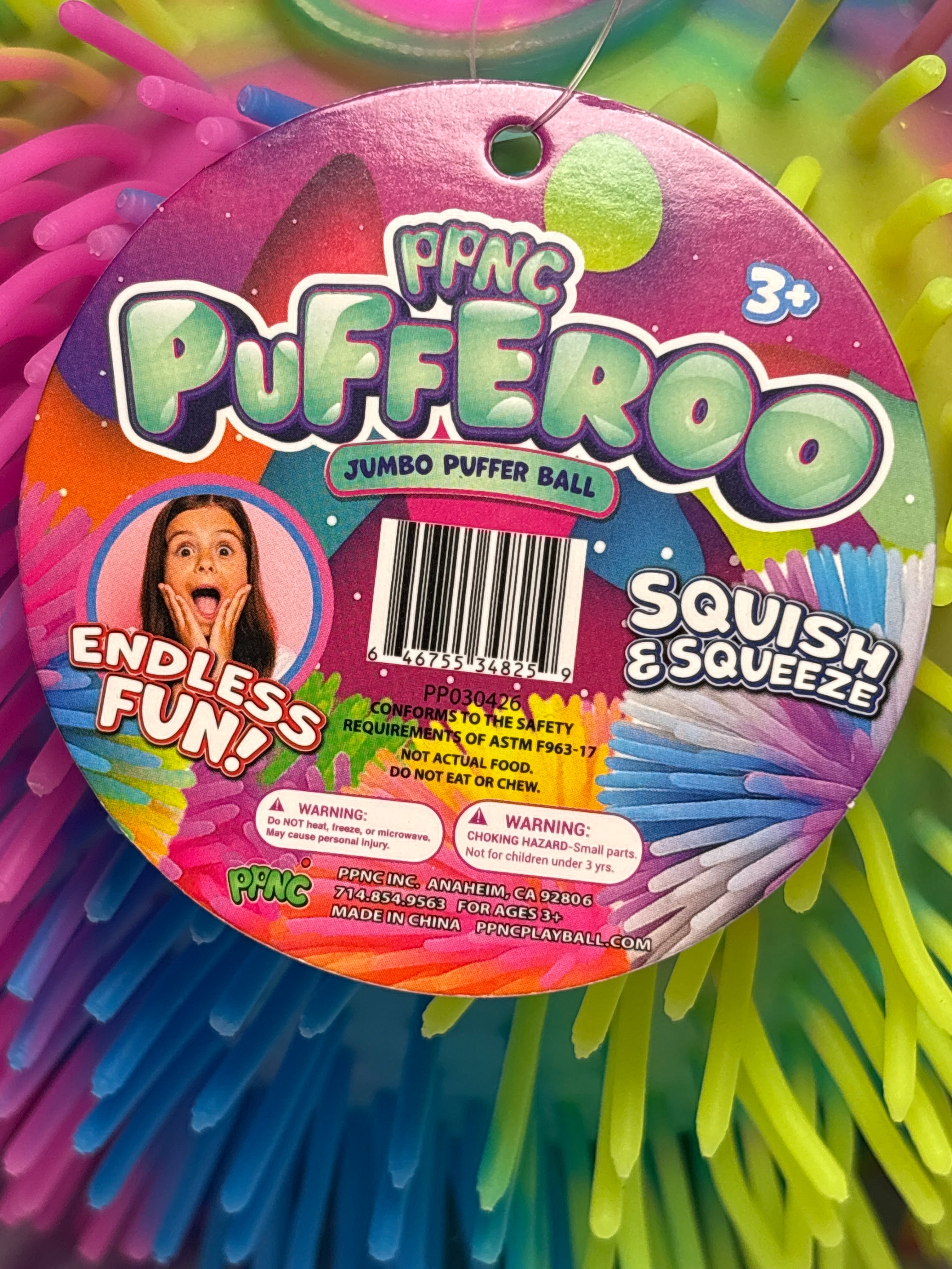 PPNC Jumbo Puffer Ball | Giant Squishy Sensory Stress Toy – Random Color