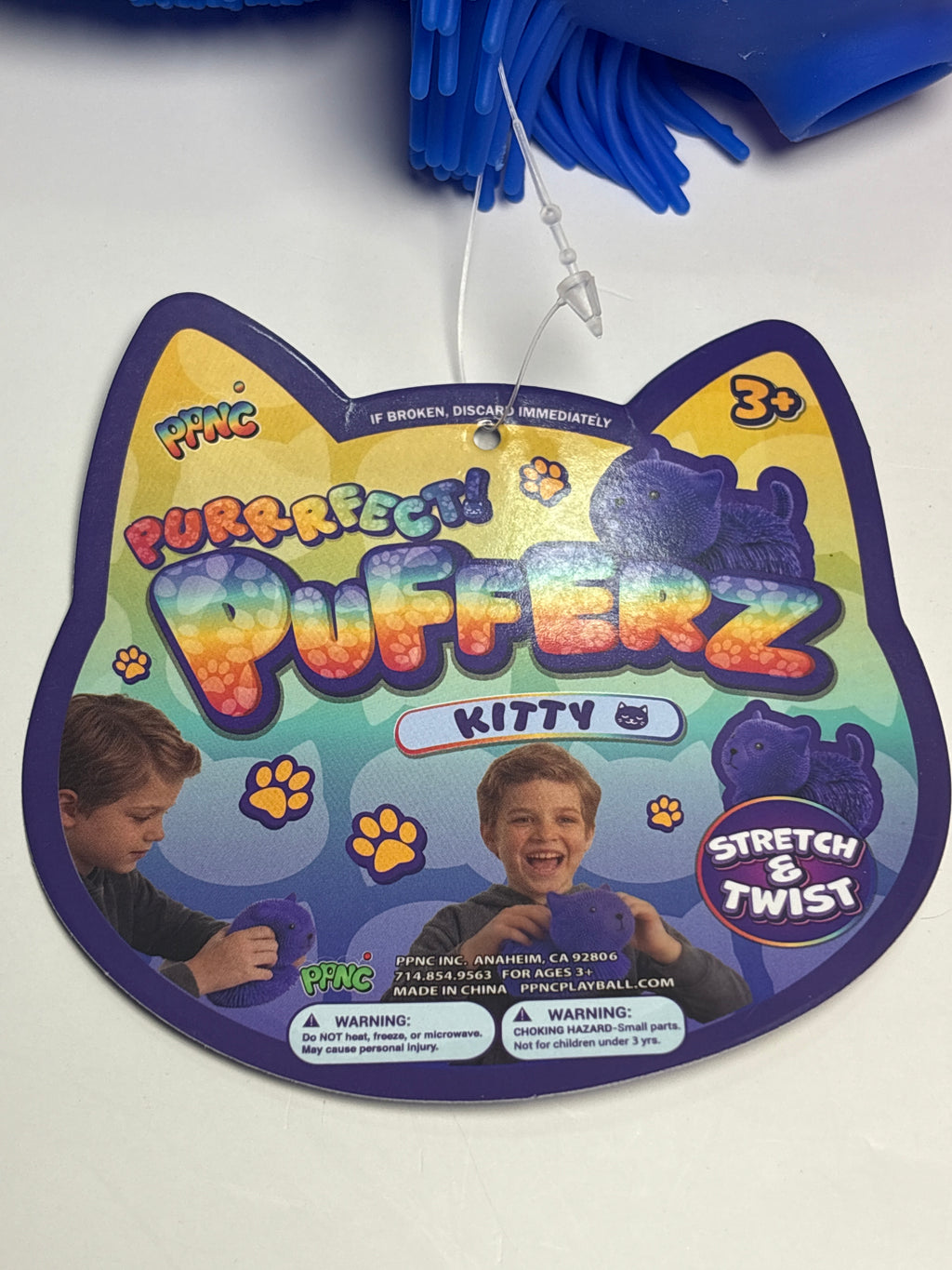 PPNC Purrfect Pufferz Kitty Squishy Sensory Fidget Toy | Stretch & Twist Cat