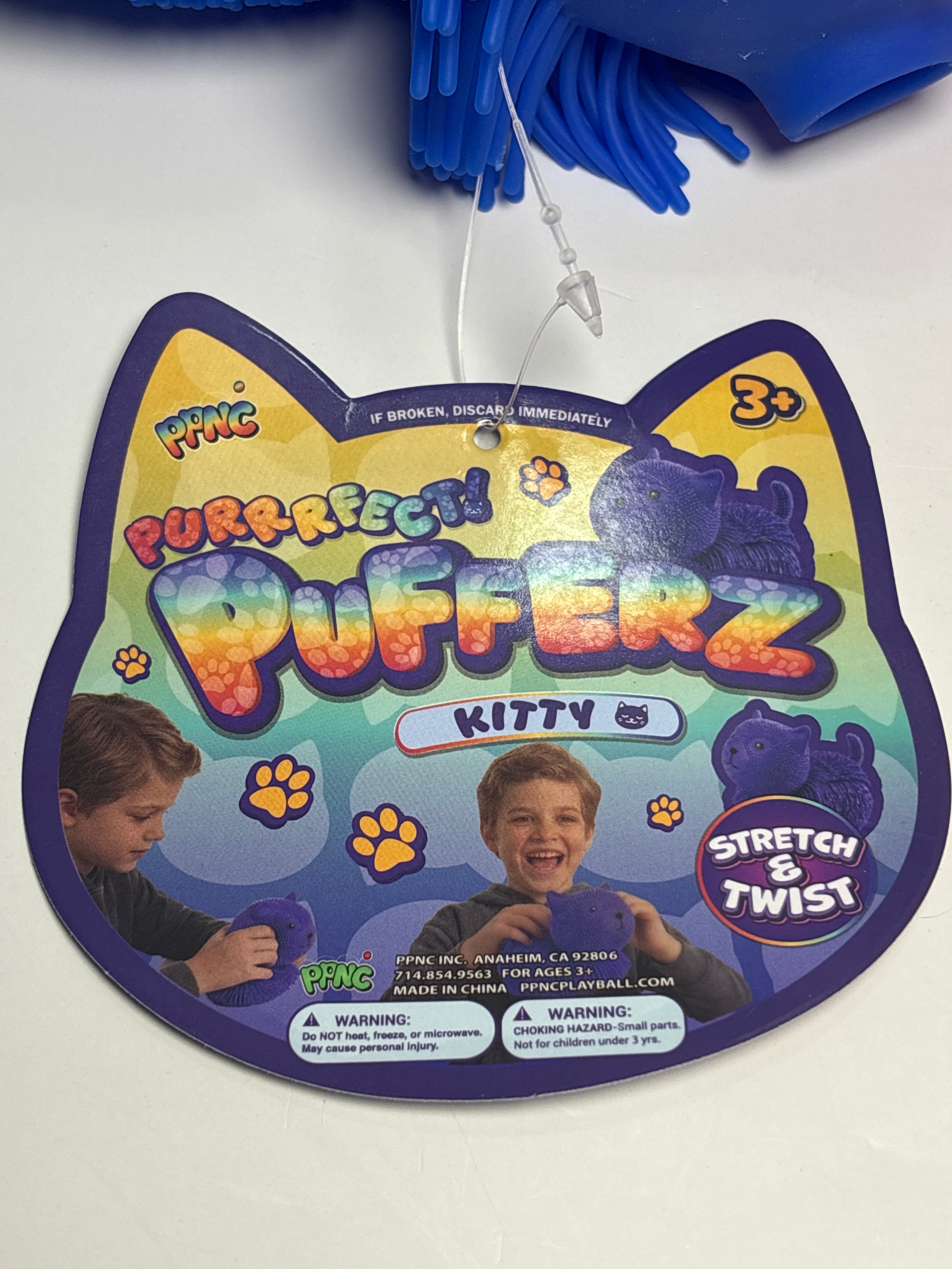 PPNC Purrfect Pufferz Kitty Squishy Sensory Fidget Toy | Stretch & Twist Cat