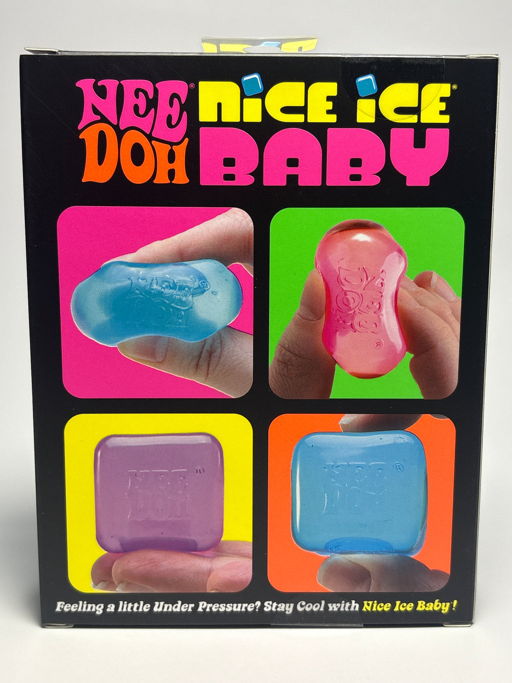 NeeDoh Schylling Nice Ice Baby Super Solid Squish | 4 Pack Mini Sensory Fidget Toys