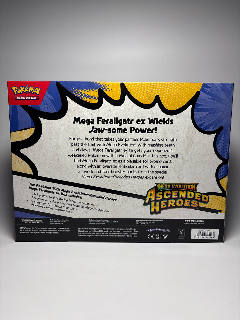 Pokémon Mega Feraligatr ex Box – Mega Evolution: Ascended Heroes