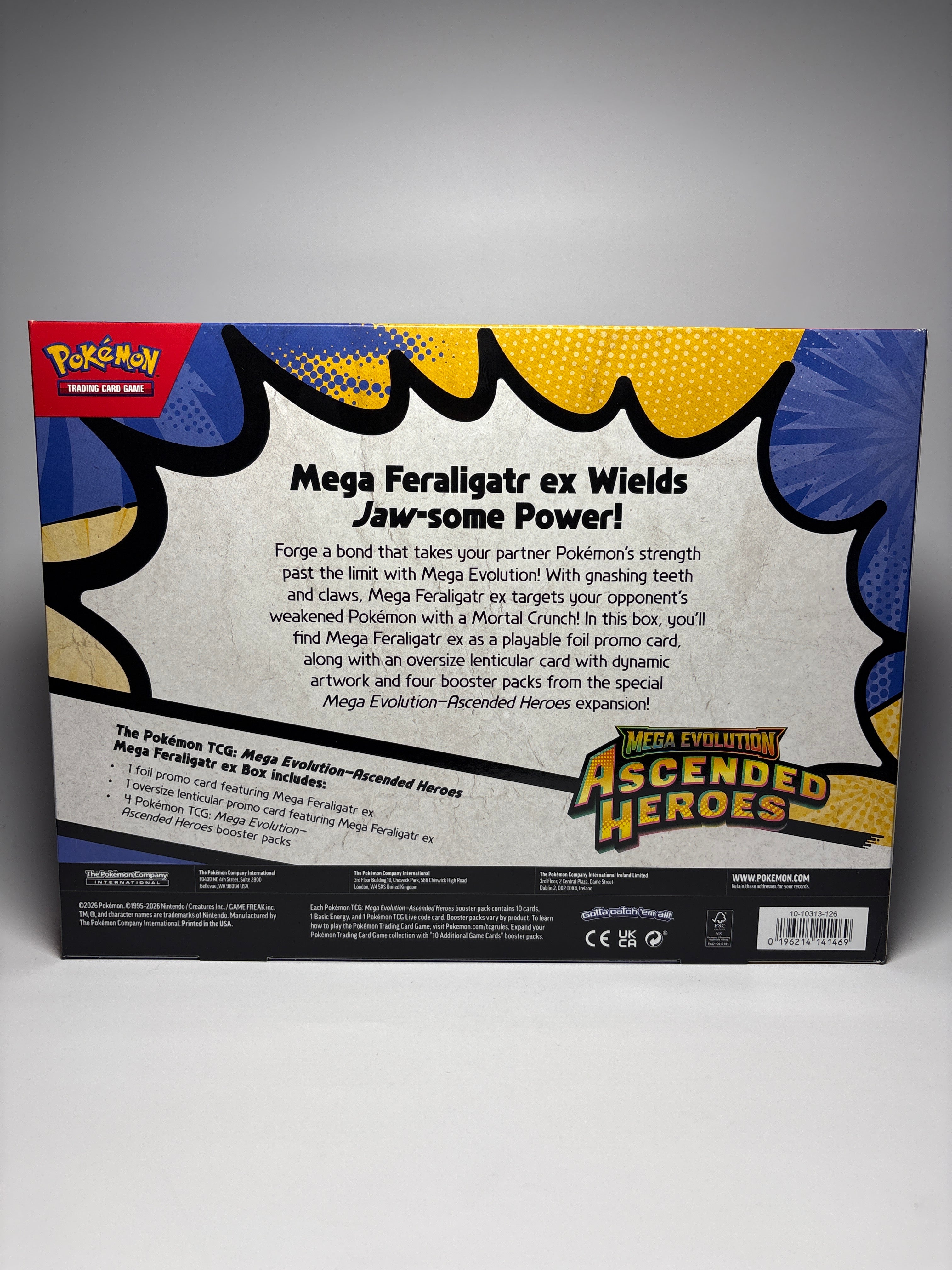 Pokémon Mega Feraligatr ex Box – Mega Evolution: Ascended Heroes