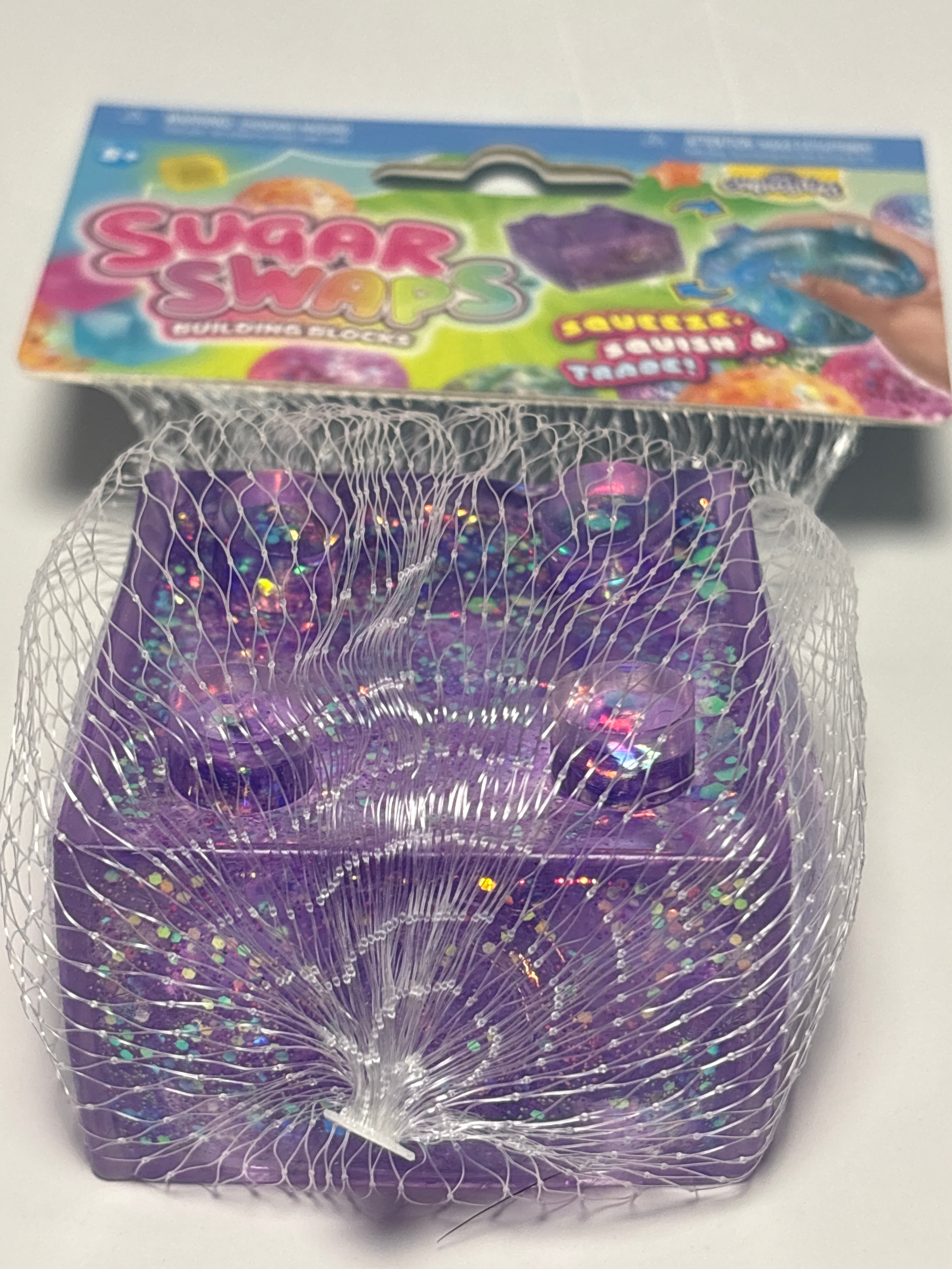 ORB Curiosities Sugar Swaps Building Blocks Squishy Fidget Toy – Assorted Colors
