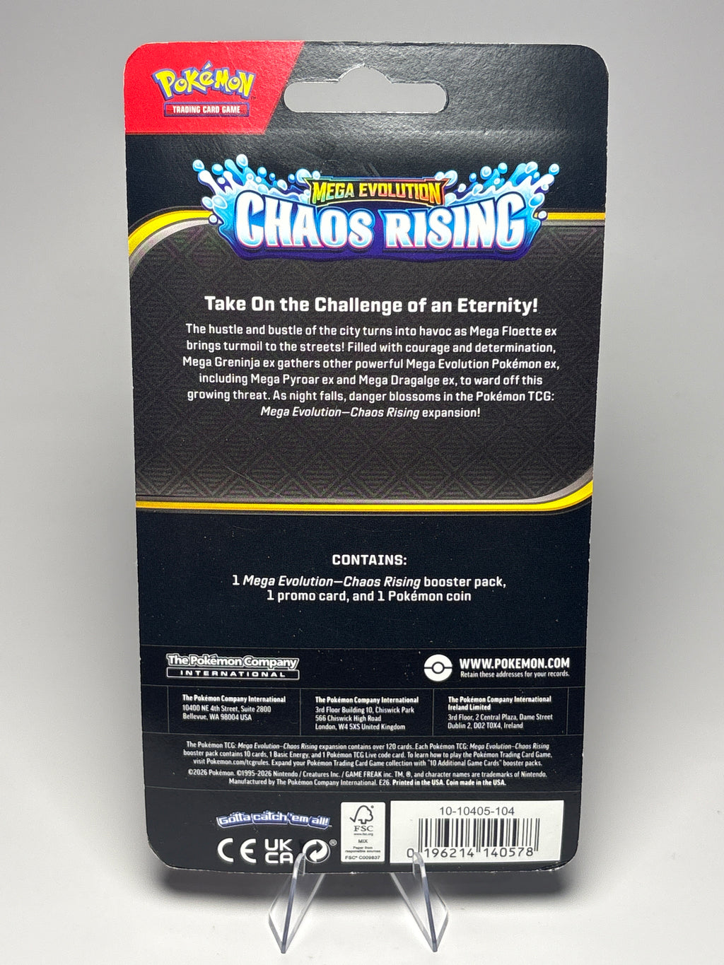 Pokémon Mega Evolution: Chaos Rising Checklane Blister Pack – Toxel Promo