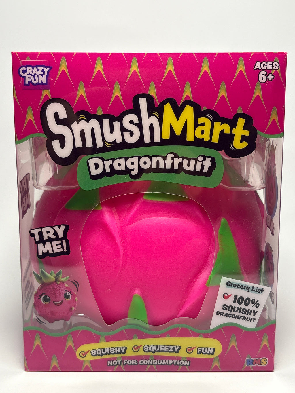 RMS Crazy Fun SmushMart Dragonfruit Squishy Sensory Toy