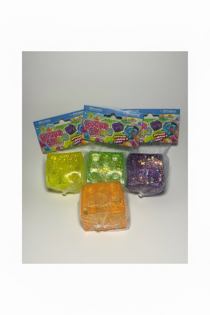 ORB Curiosities Sugar Swaps Building Blocks Squishy Fidget Toy – Assorted Colors