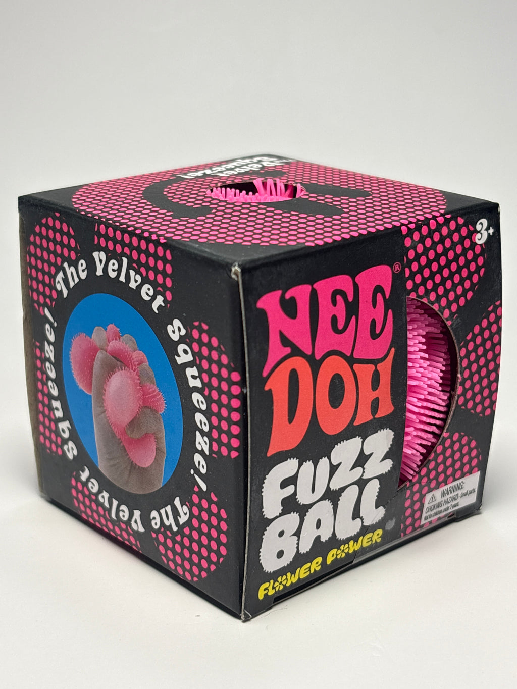 NeeDoh Fuzz Ball Flower Power Sensory Stress Ball | The Velvet Squeeze Fidget Toy