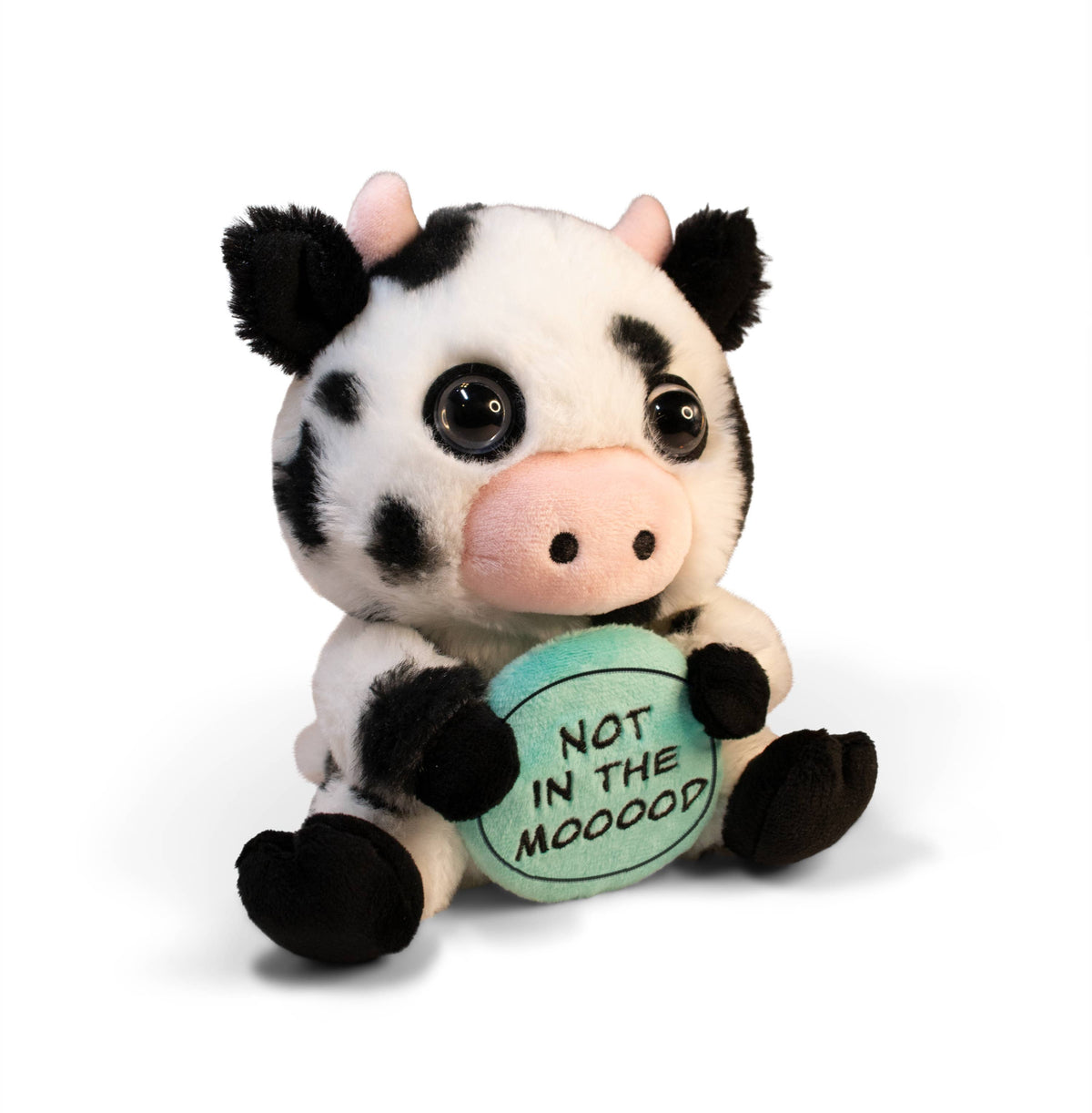 “Not in the Mooood” Cow Plush – Funny Pun Plush Toy