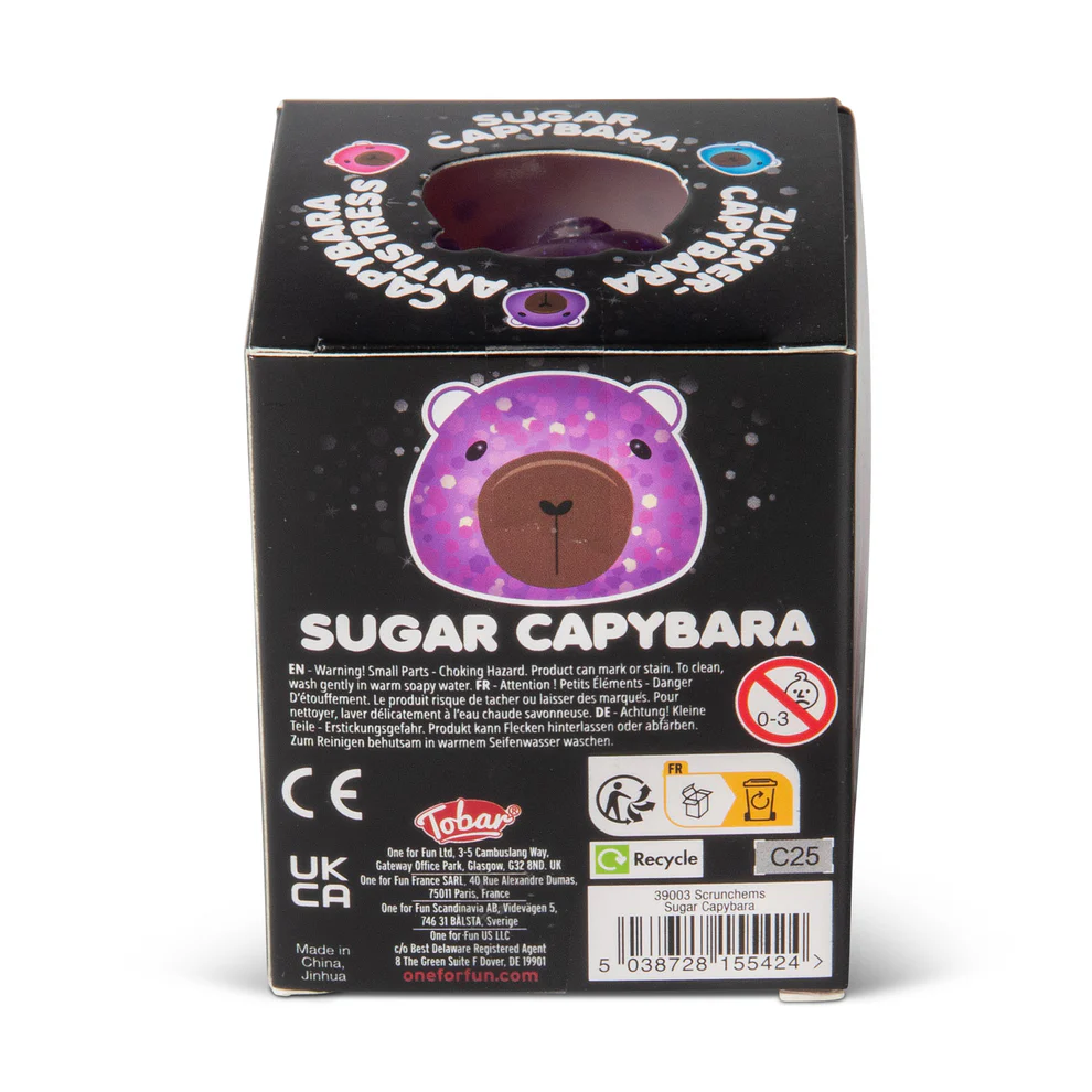 Scrunchems Sugar Capybara – Glitter Squishy Fidget Toy