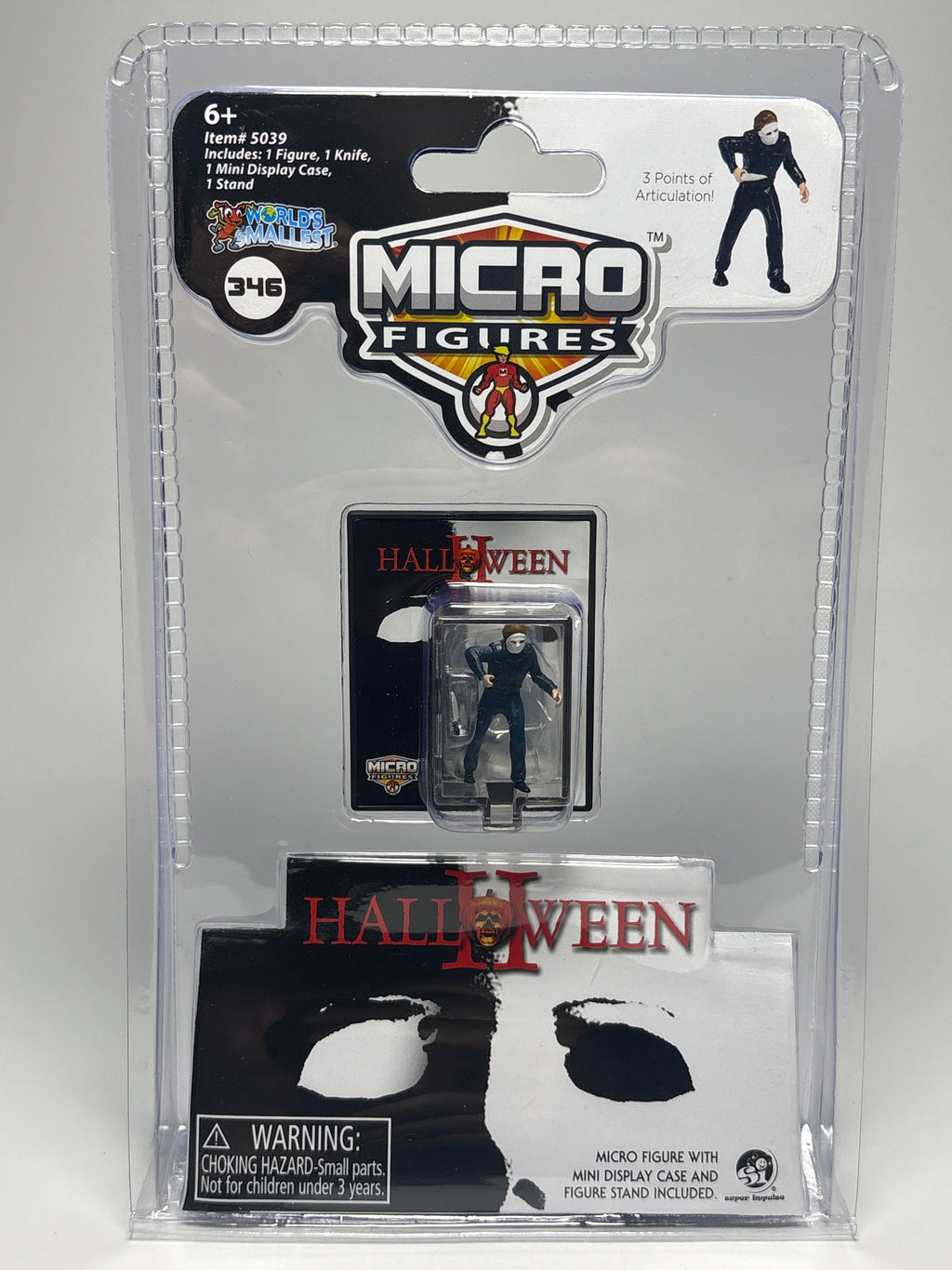 World’s Smallest Micro Figures Halloween II Michael Myers Figure | Mini Collectible Display