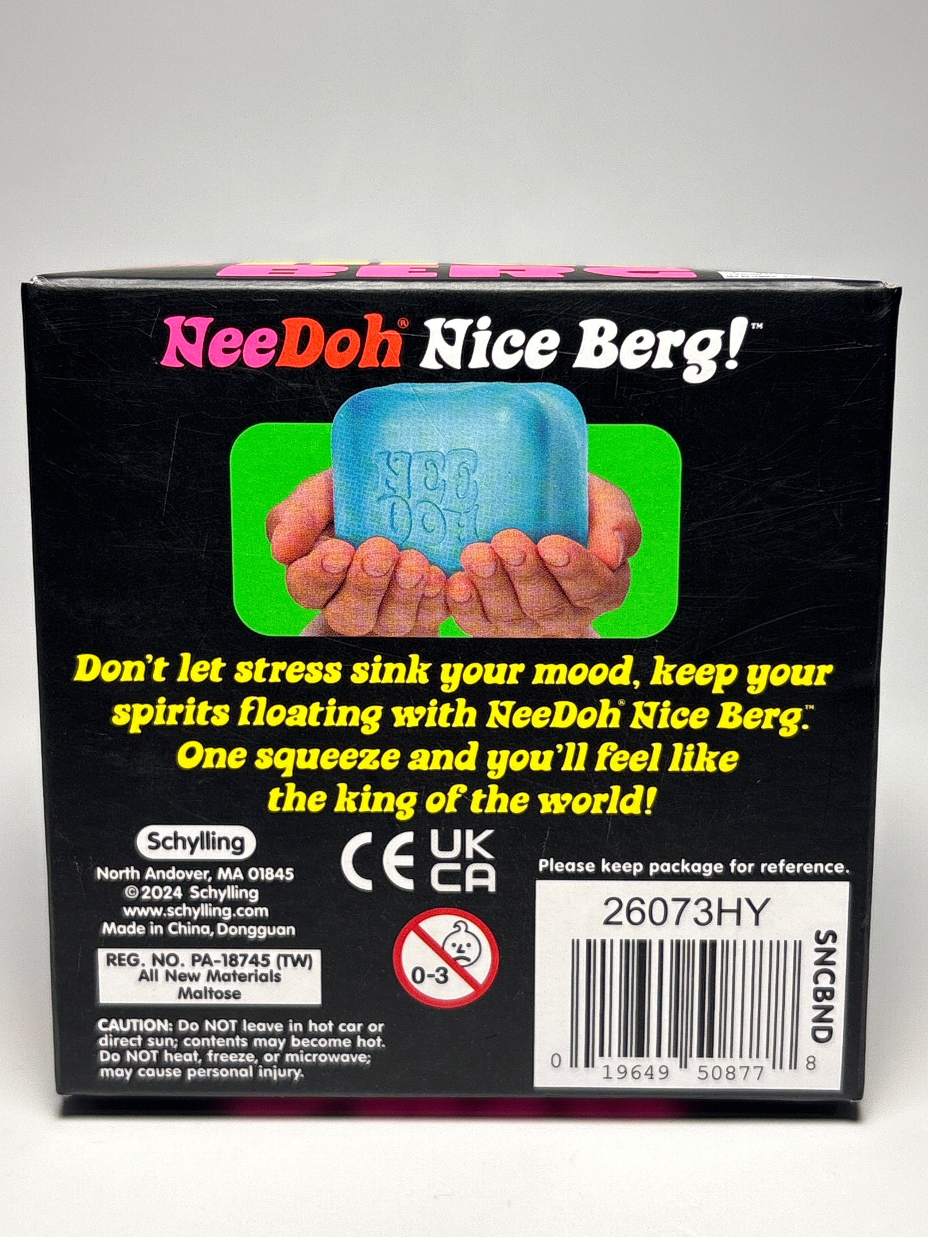 NeeDoh Nice Berg Super Solid Squish Schylling | Jumbo Iceberg Sensory Fidget Toy
