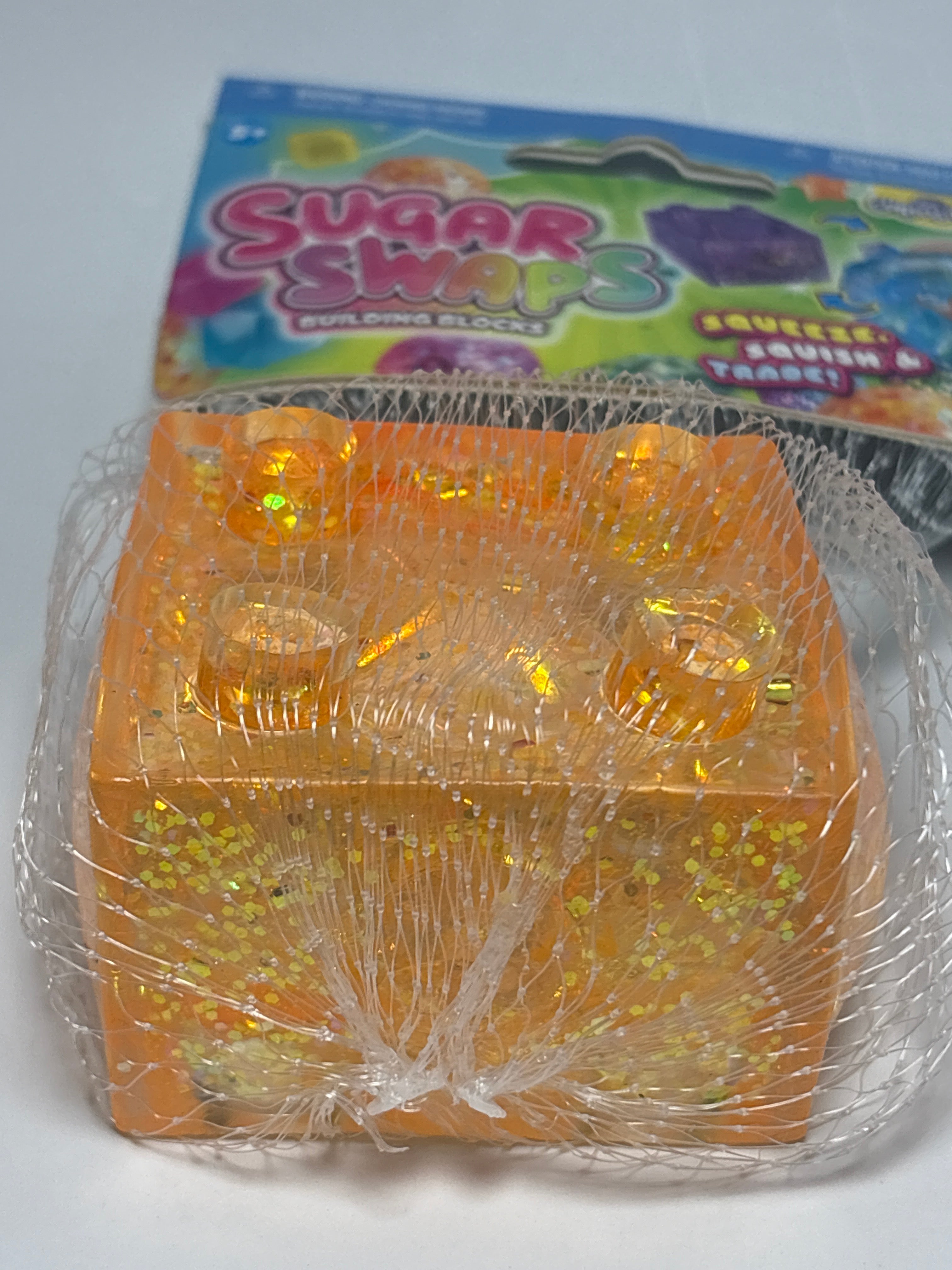 ORB Curiosities Sugar Swaps Building Blocks Squishy Fidget Toy – Assorted Colors