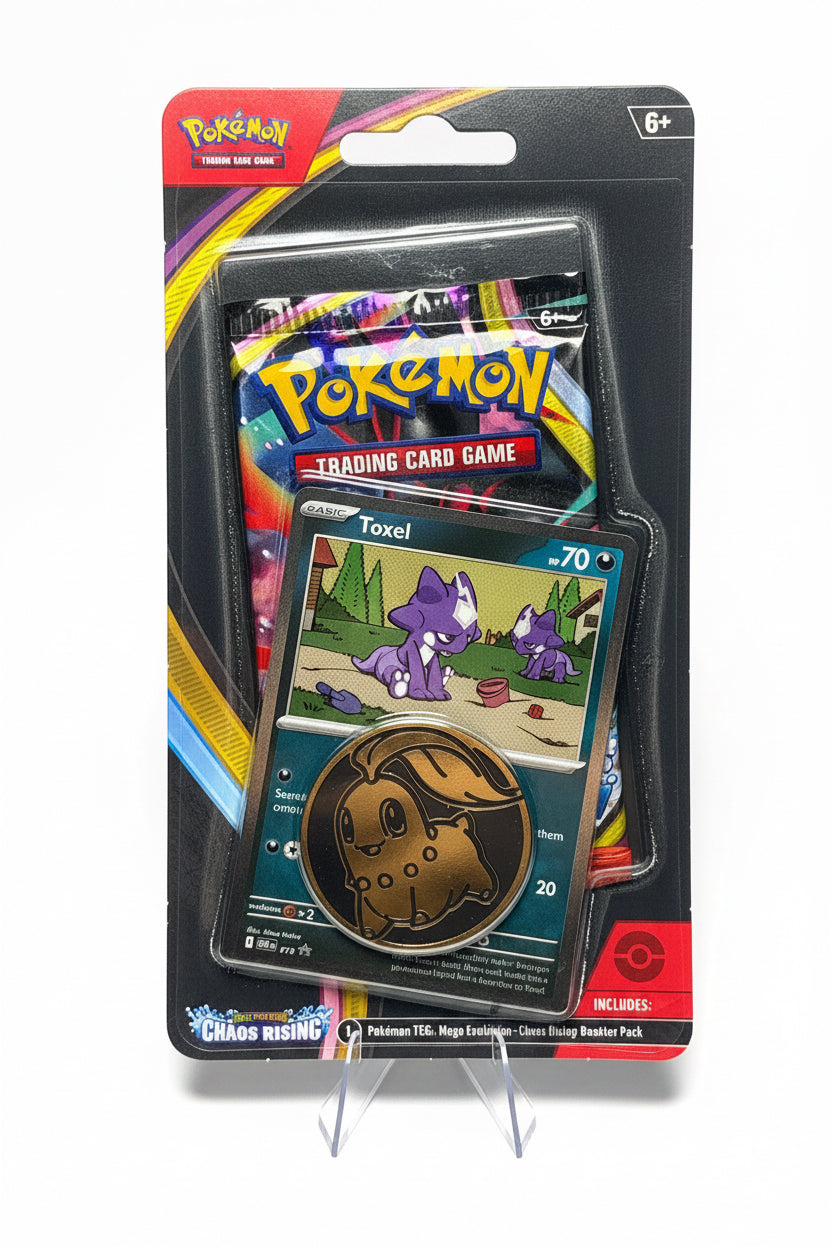 Pokémon Mega Evolution: Chaos Rising Checklane Blister Pack – Toxel Promo