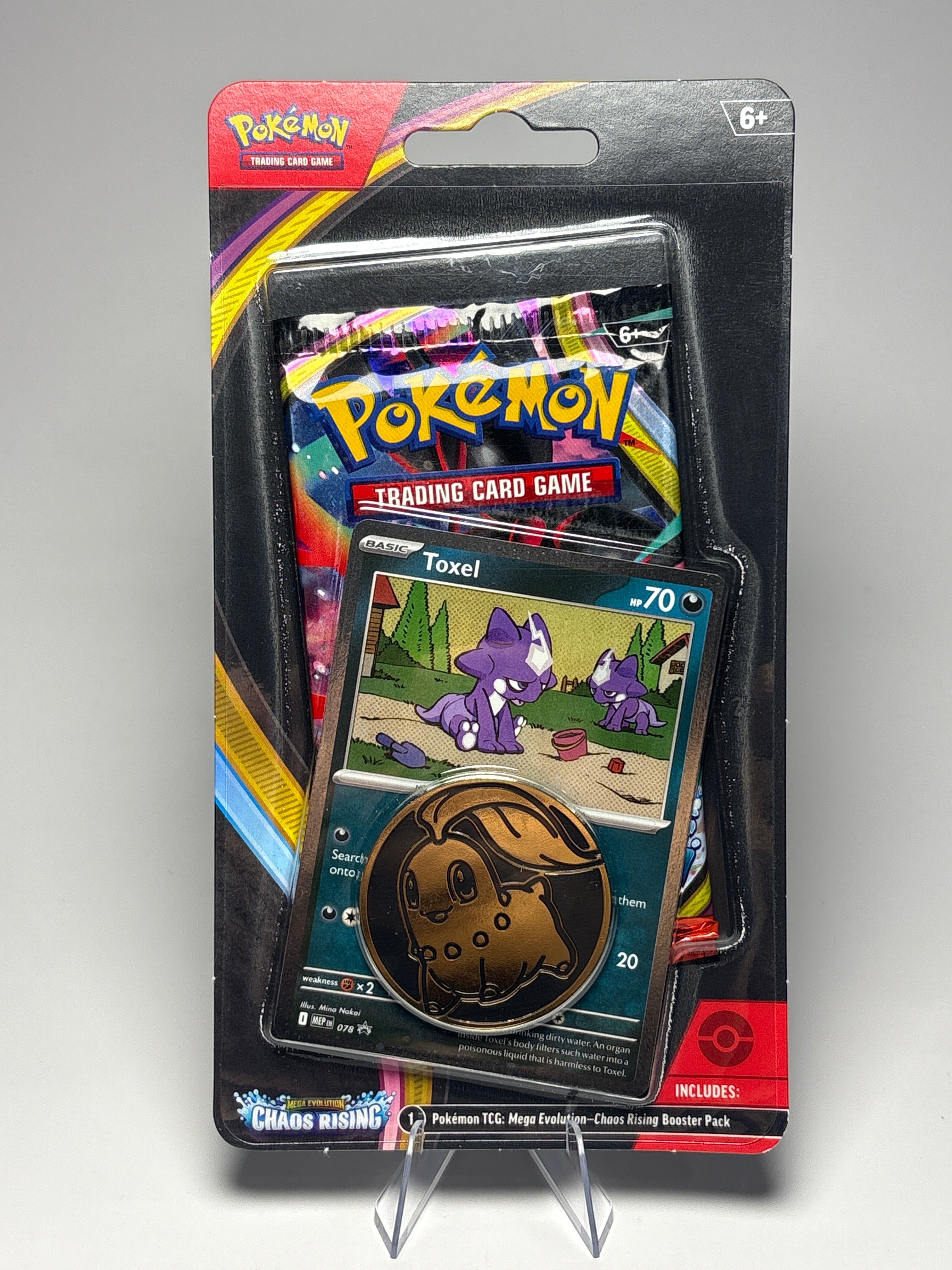 Pokemon Mega Evolution Chaos Rising Toxel Checklane  BLISTER Pack [1 Booster Pack & Foil Promo Card]