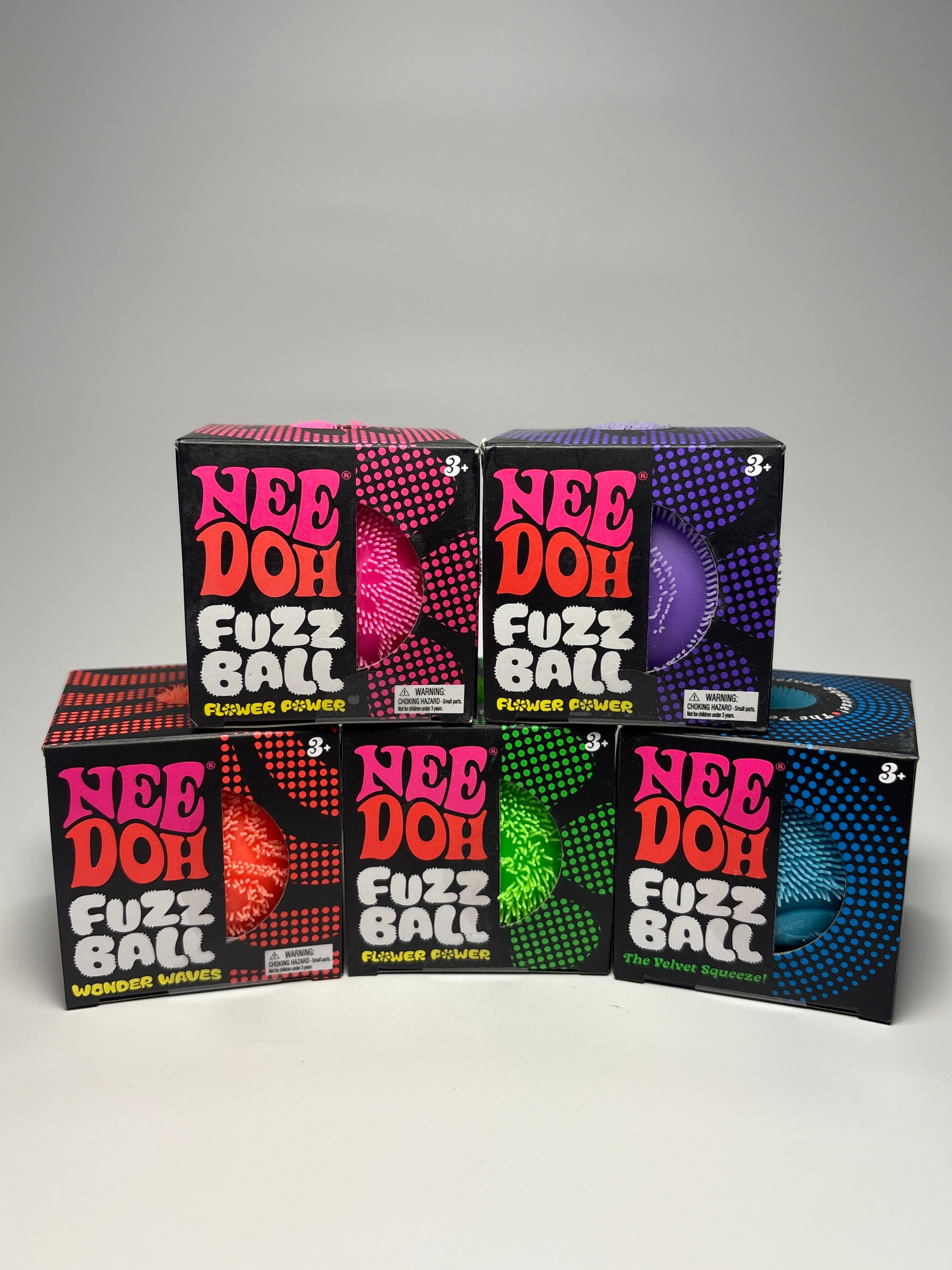 NeeDoh Fuzz Ball Flower Power Sensory Stress Ball | The Velvet Squeeze Fidget Toy