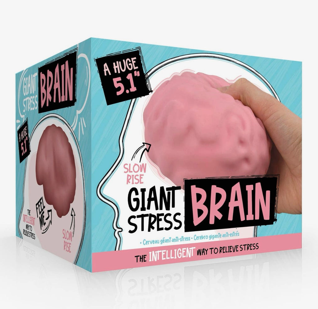 Giant Brain Stress Ball – 5.1-Inch Slow-Rise Squishy Sensory Toy