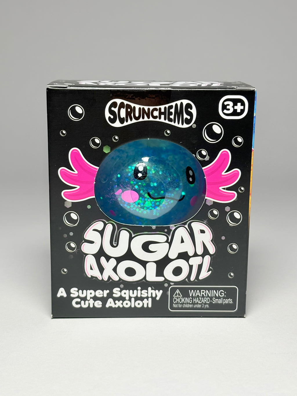 Scrunchems Sugar Axolotl Squishy | Glitter Sensory Squeeze Toy