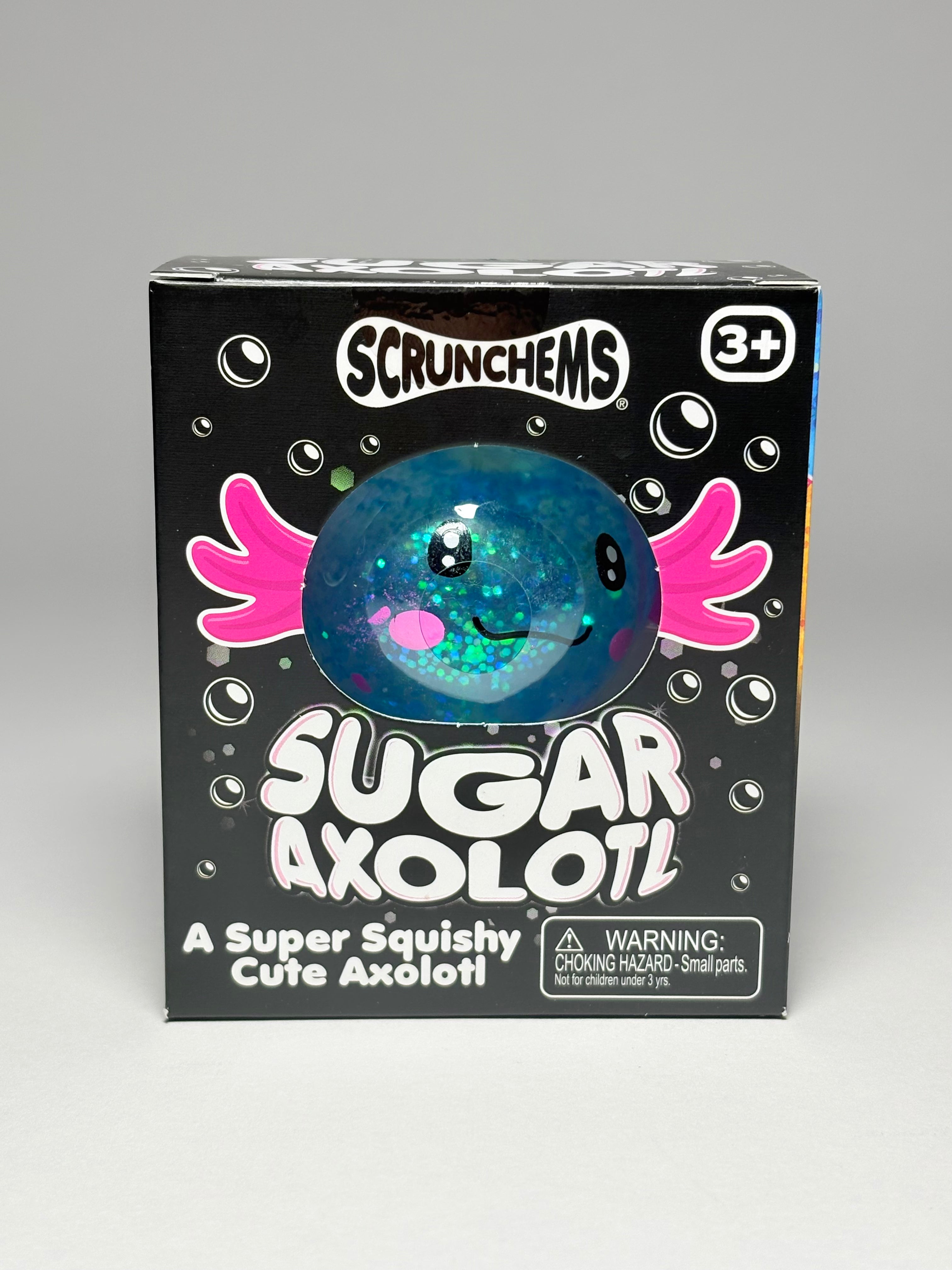 Scrunchems Sugar Axolotl Squishy | Glitter Sensory Squeeze Toy