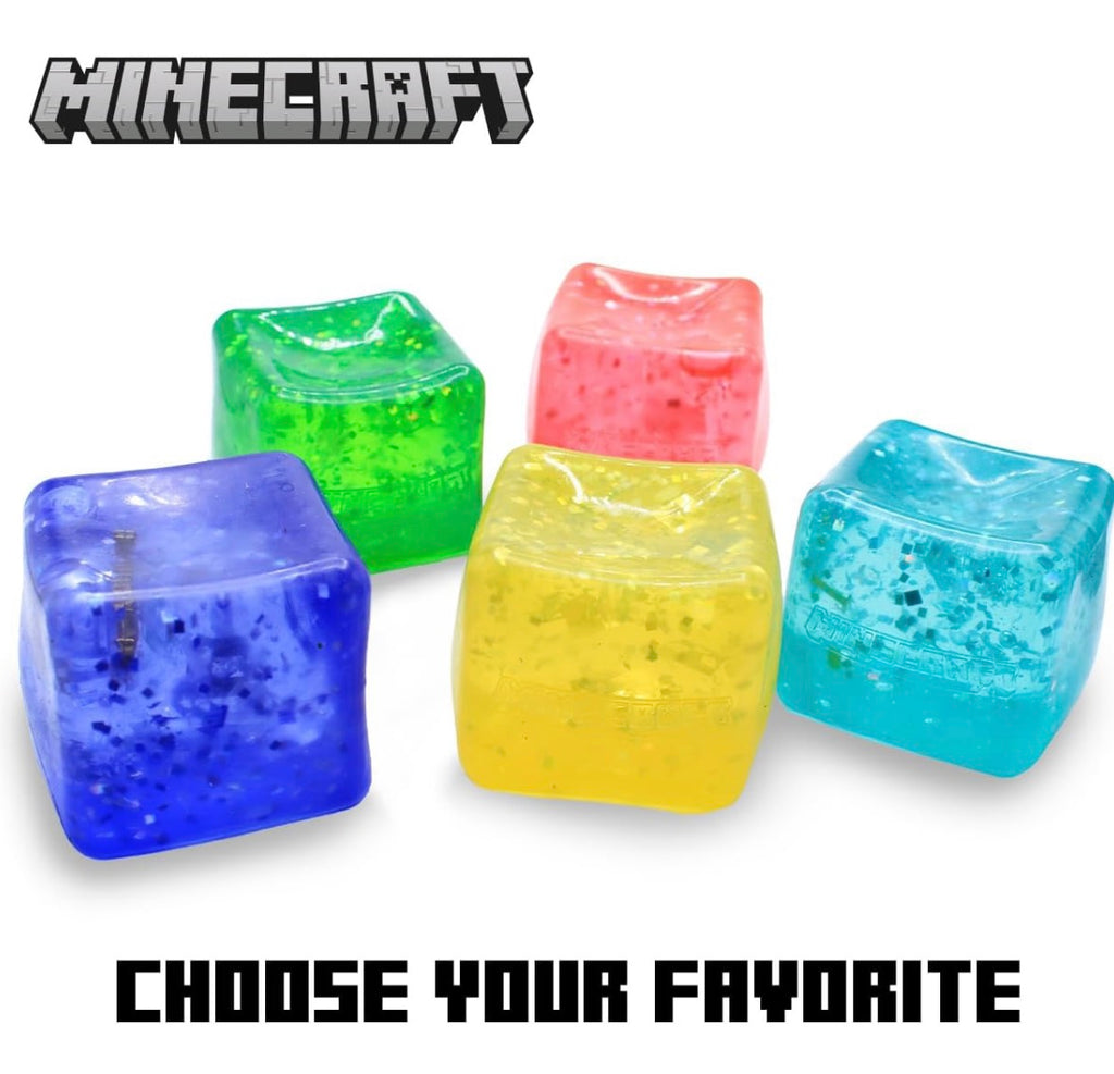 Minecraft Jelly Cubes – Squishy Collectible Sensory Toy (Choose Your Color)