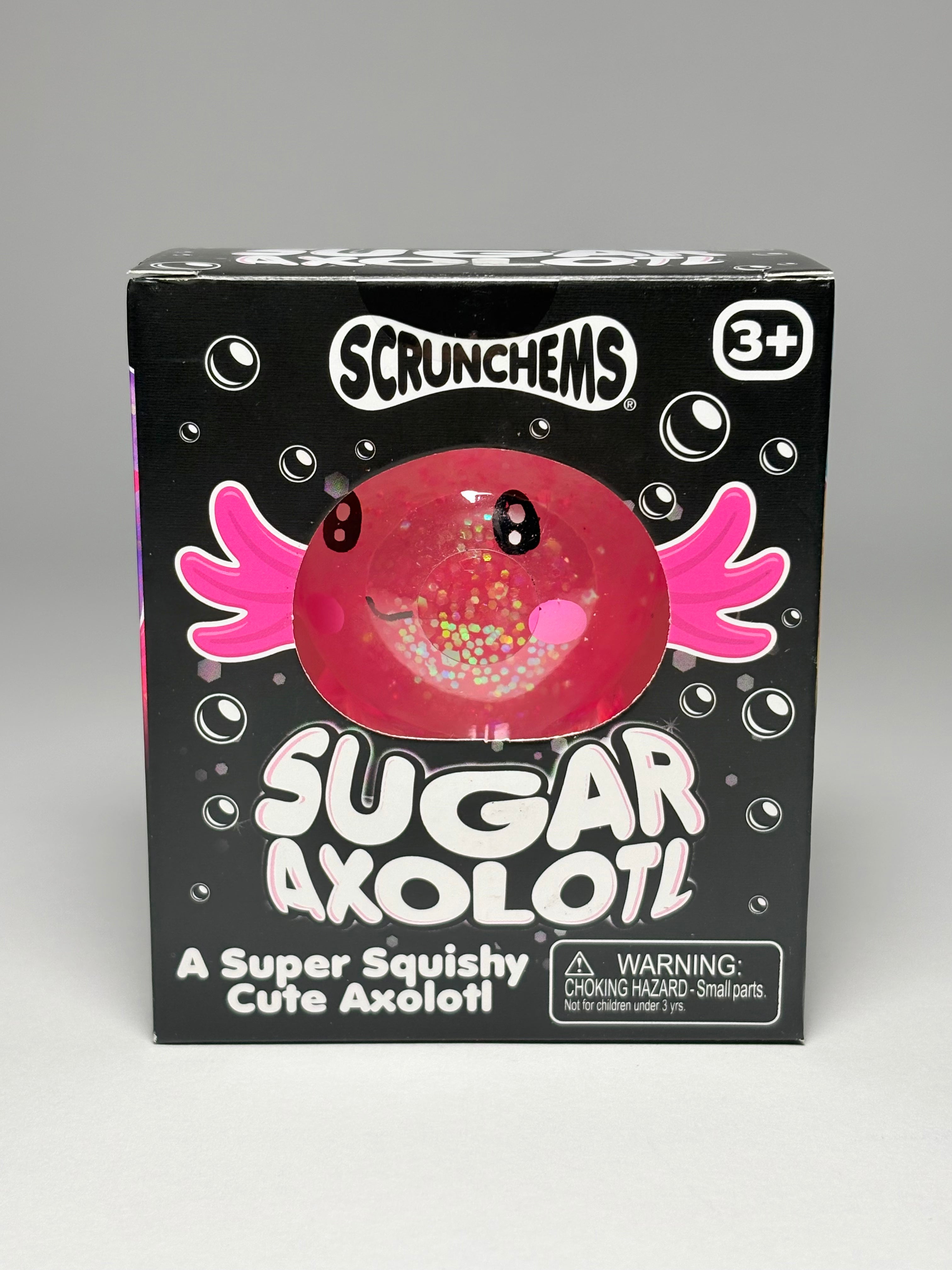 Scrunchems Sugar Axolotl Squishy | Glitter Sensory Squeeze Toy