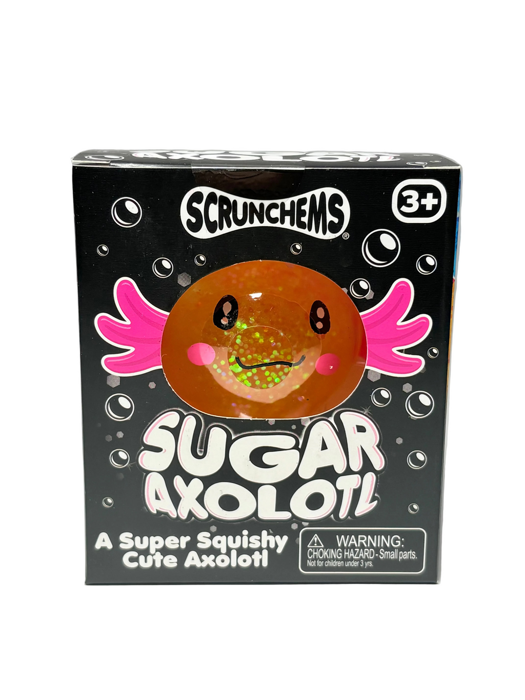 Scrunchems Sugar Axolotl Squishy | Glitter Sensory Squeeze Toy