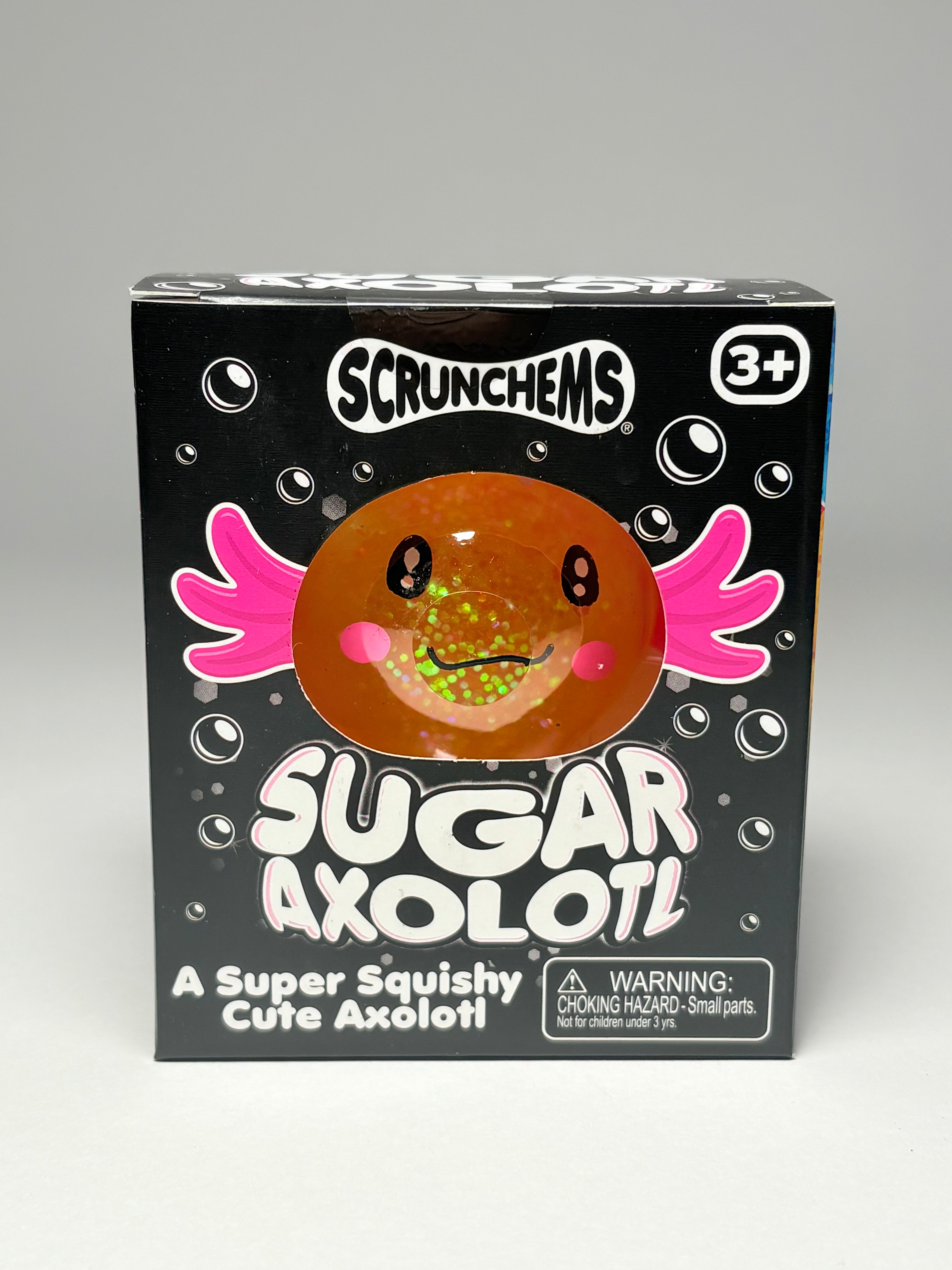 Scrunchems Sugar Axolotl Squishy | Glitter Sensory Squeeze Toy