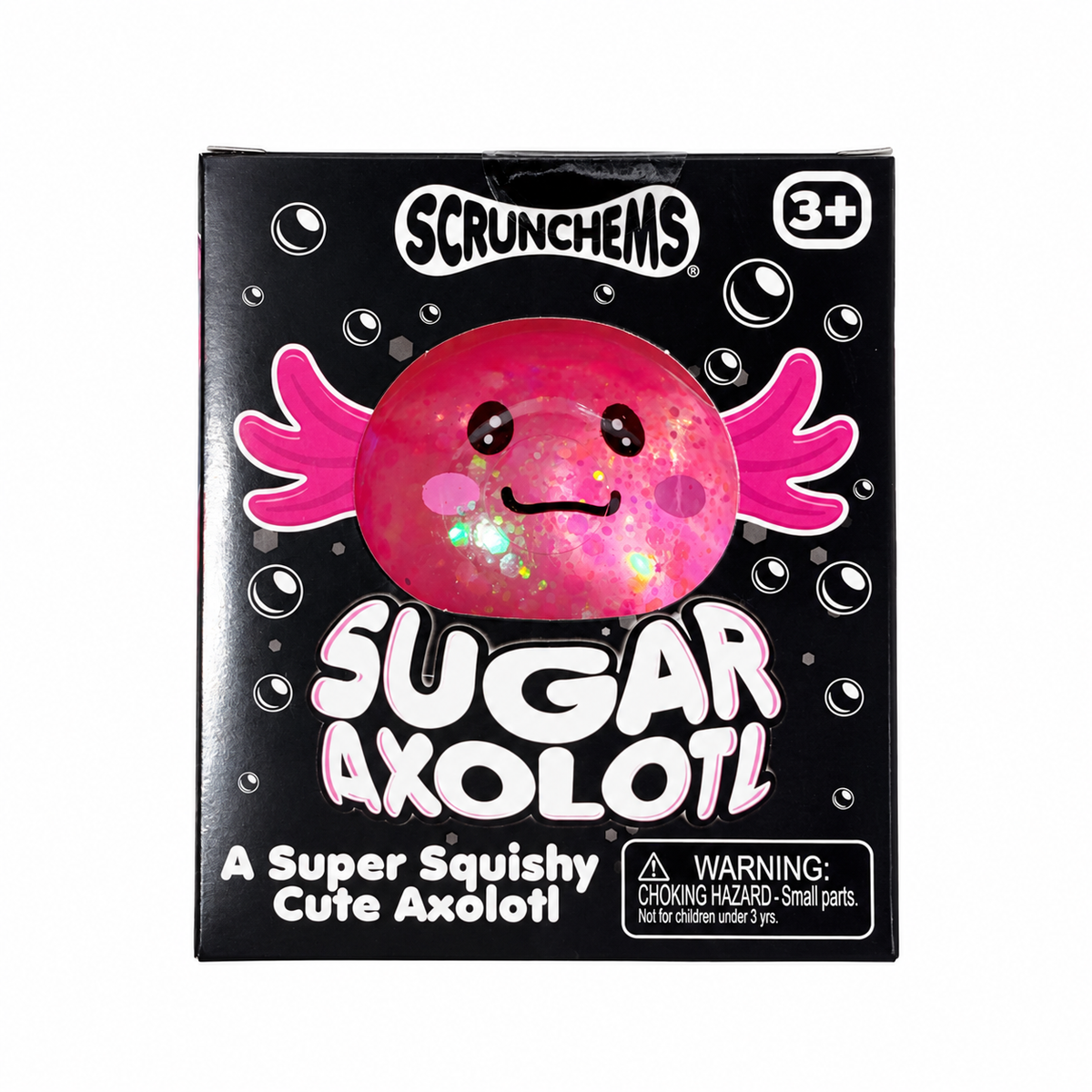 Scrunchems Sugar Axolotl Squishy | Glitter Sensory Squeeze Toy