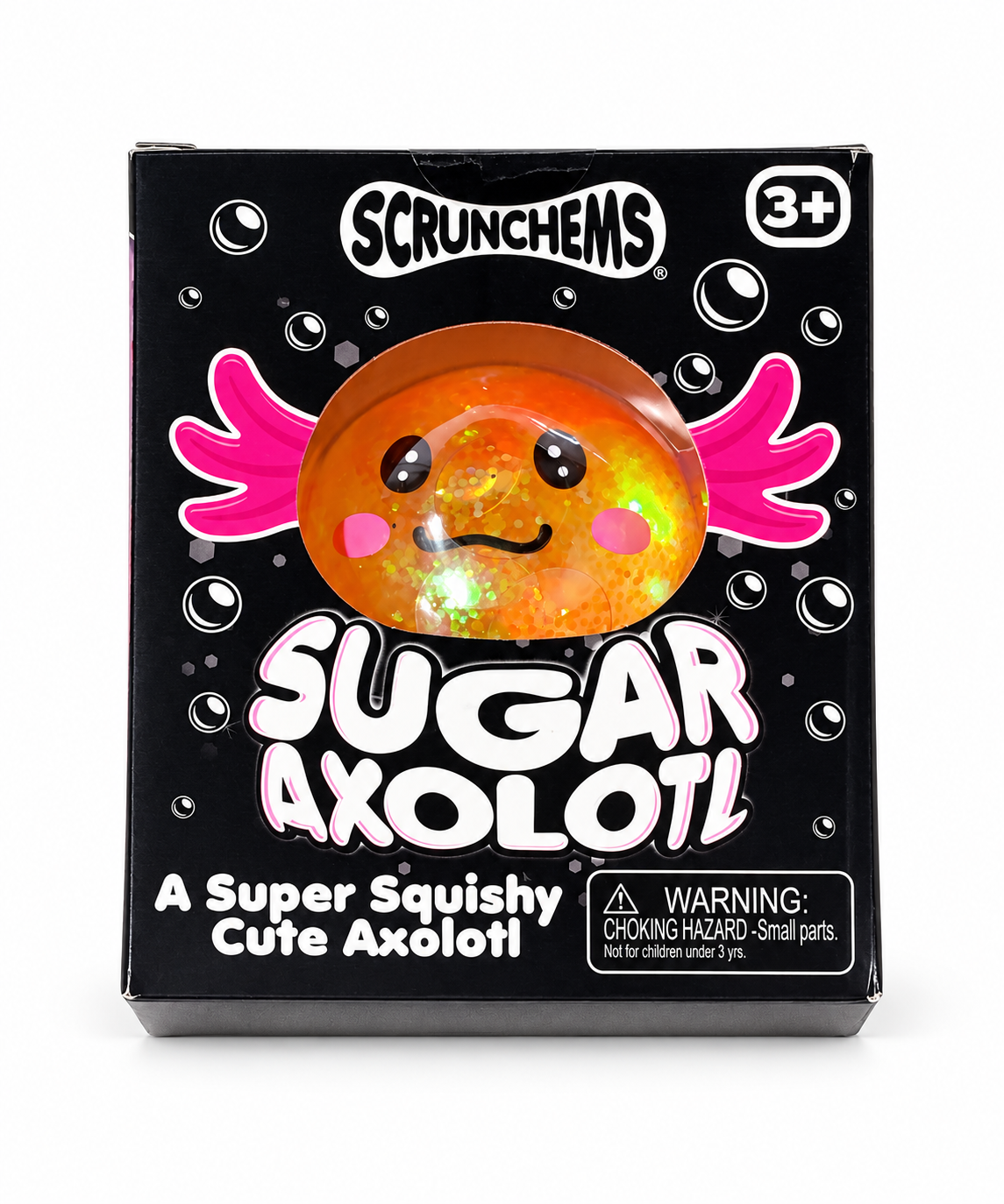 Scrunchems Sugar Axolotl Squishy | Glitter Sensory Squeeze Toy