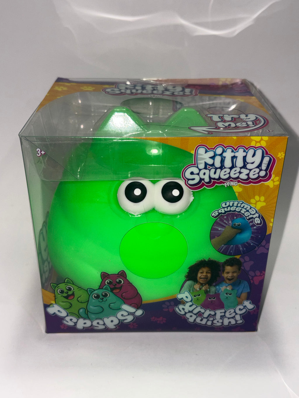 Kitty Squeeze! Green Cat Squishy Sensory Toy – Ultra Soft Stress Relief Squish PPNC