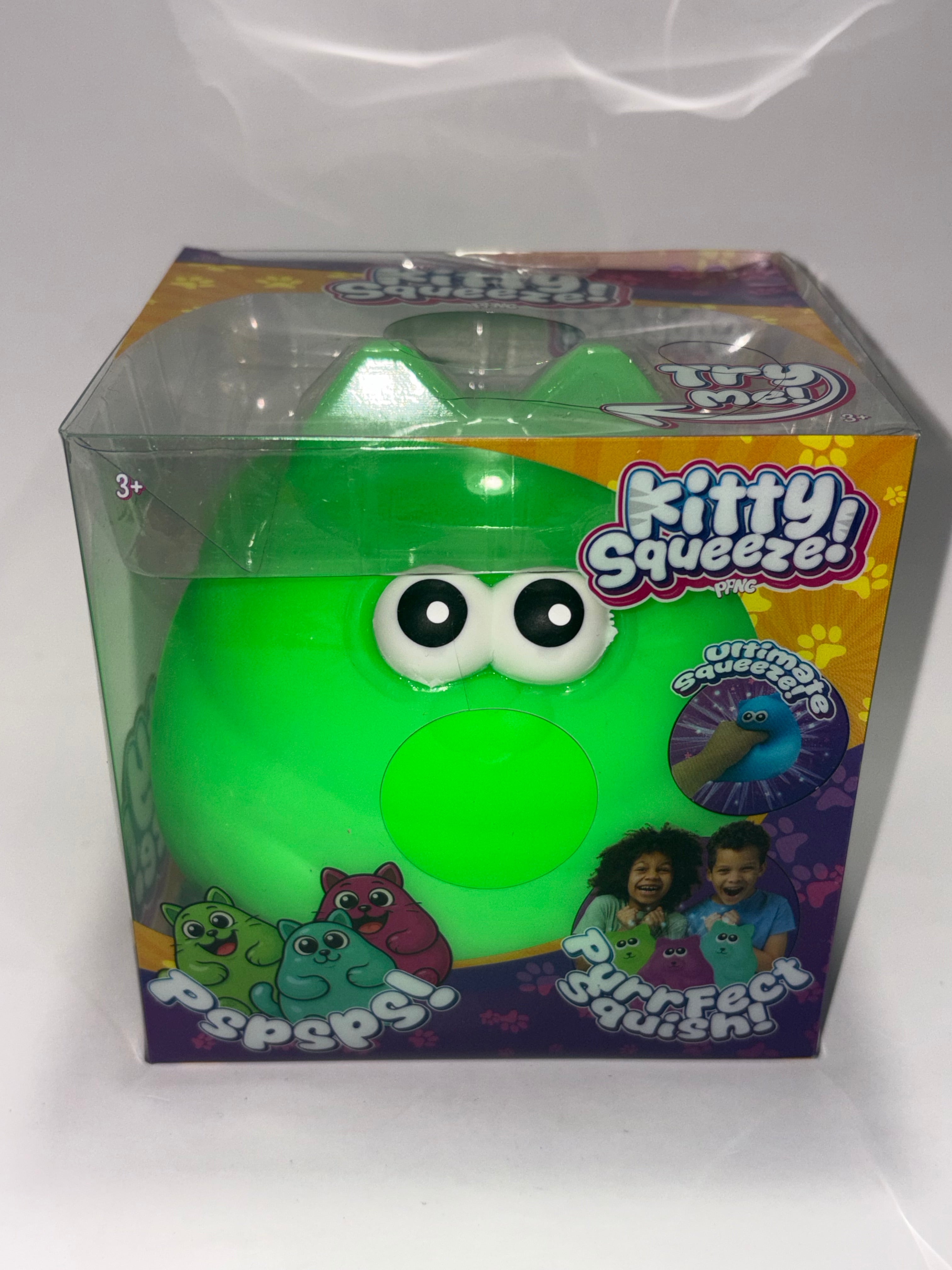 Kitty Squeeze! Green Cat Squishy Sensory Toy – Ultra Soft Stress Relief Squish PPNC
