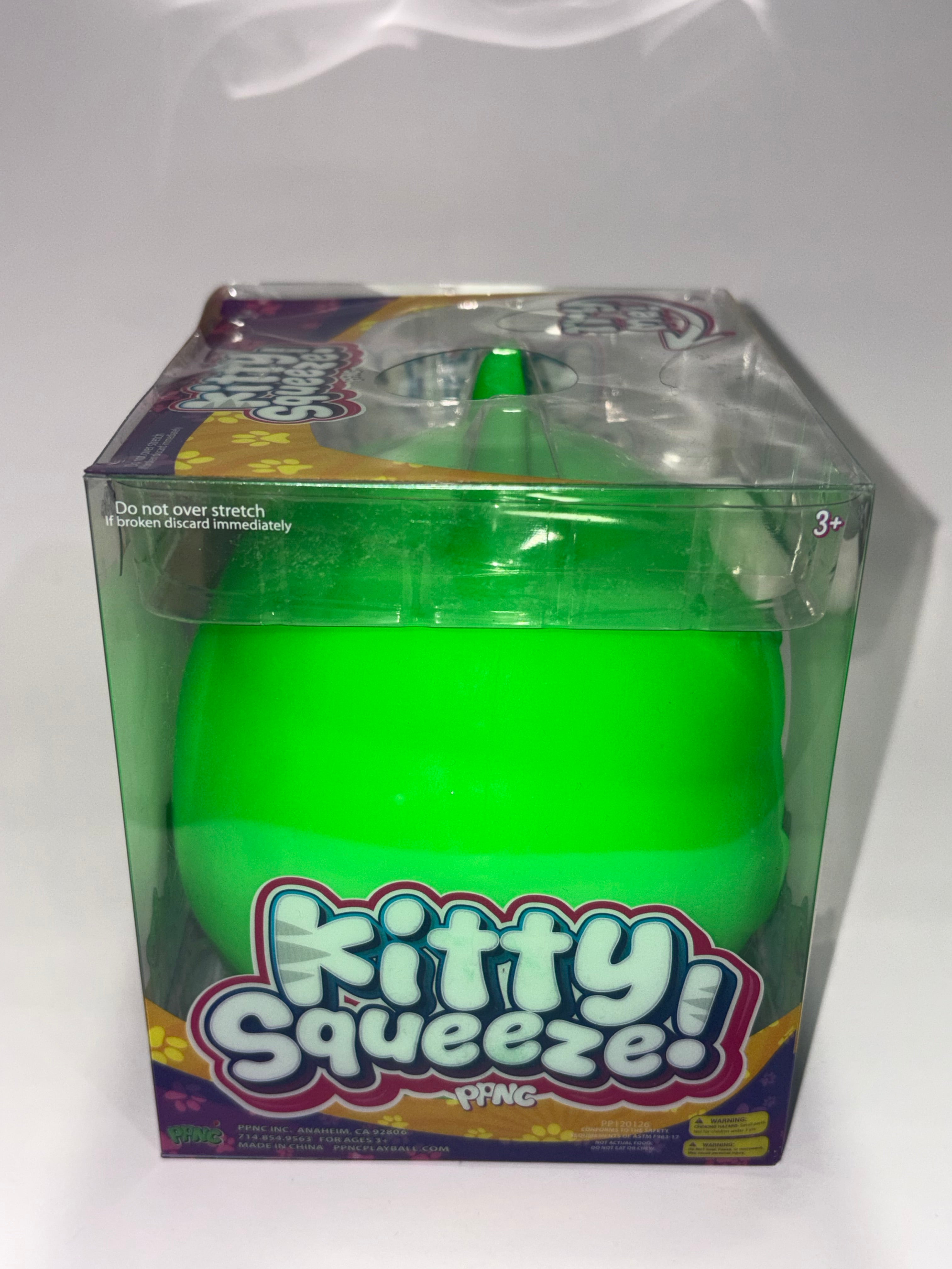 Kitty Squeeze! Green Cat Squishy Sensory Toy – Ultra Soft Stress Relief Squish PPNC