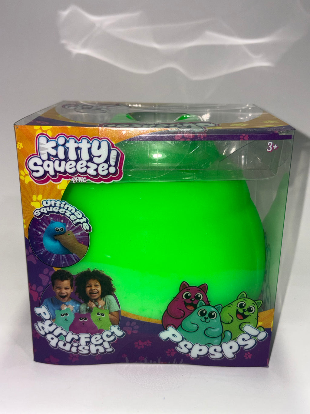 Kitty Squeeze! Green Cat Squishy Sensory Toy – Ultra Soft Stress Relief Squish PPNC