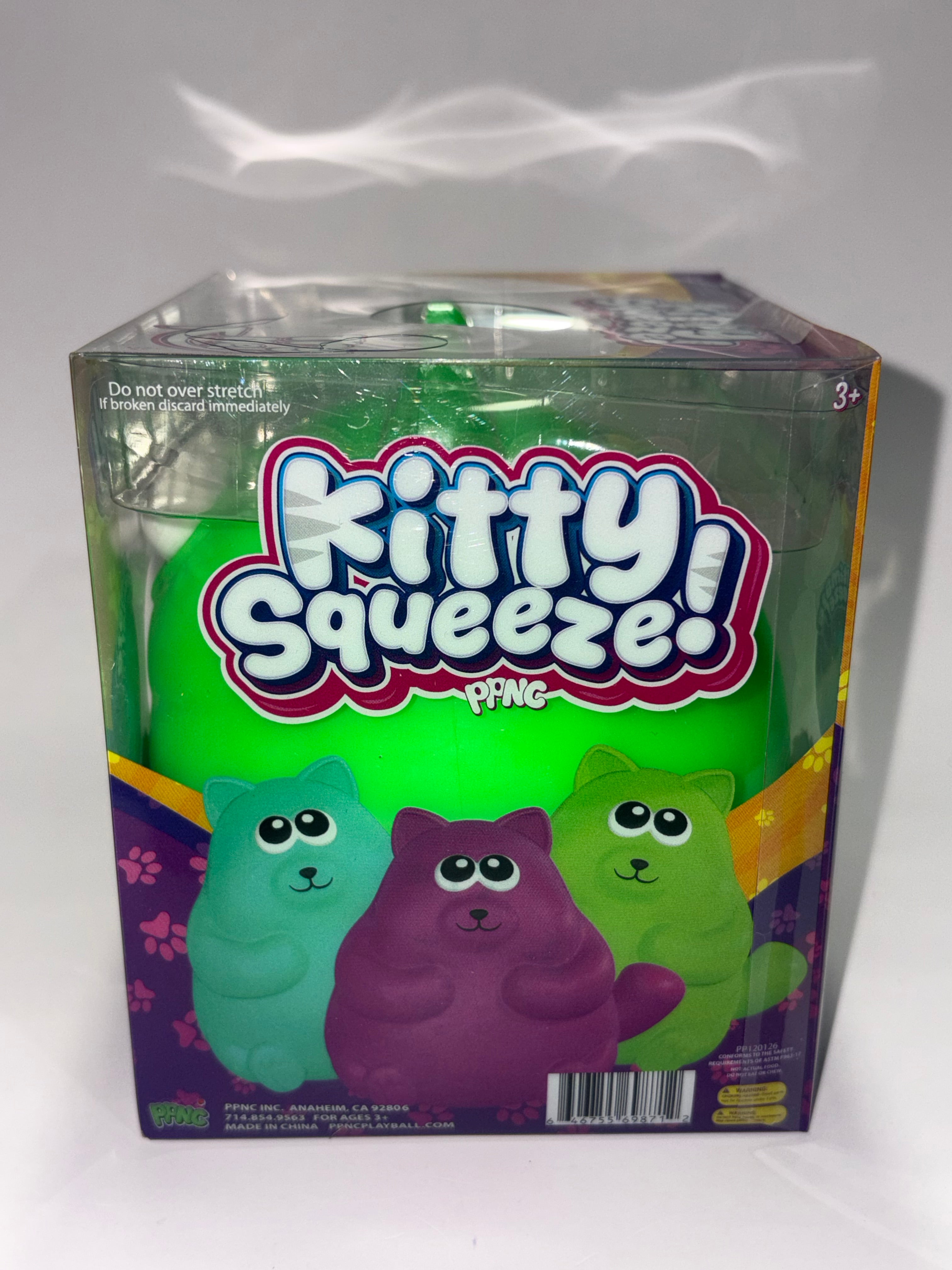 Kitty Squeeze! Green Cat Squishy Sensory Toy – Ultra Soft Stress Relief Squish PPNC