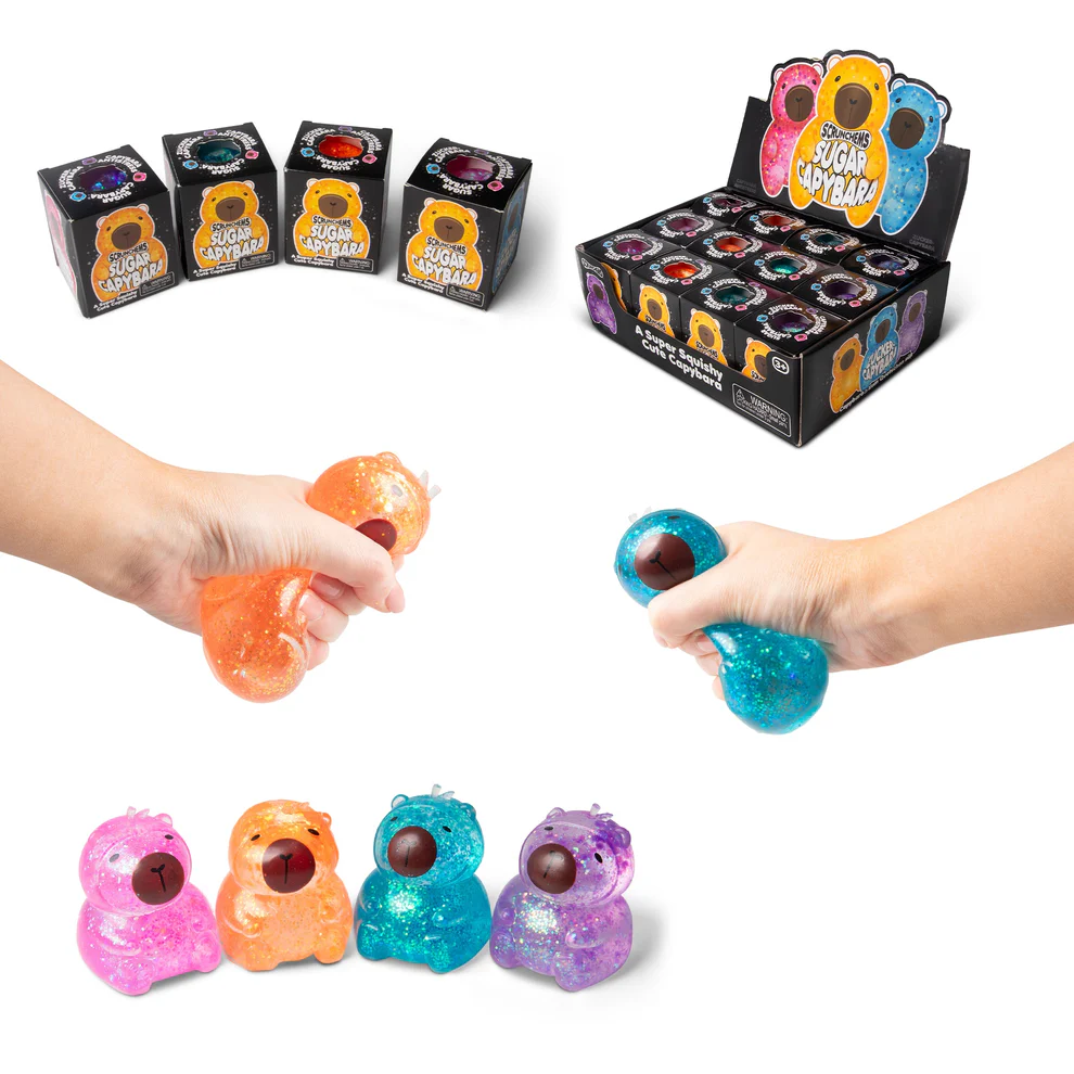 Scrunchems Sugar Capybara – Glitter Squishy Fidget Toy